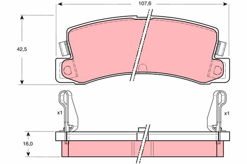 TRW GDB730 Brake Pad Set, disc brake