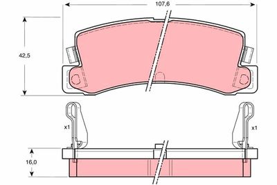 Brake Pad Set, disc brake TRW GDB730