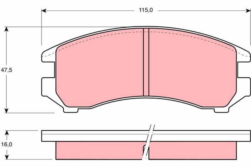 TRW GDB731 Brake Pad Set, disc brake