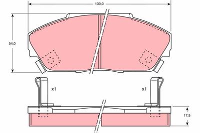 Brake Pad Set, disc brake TRW GDB733