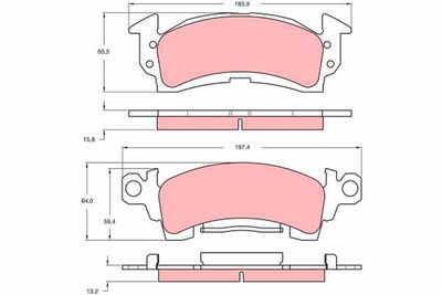 Brake Pad Set, disc brake TRW GDB742