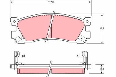 Brake Pad Set, disc brake TRW GDB746