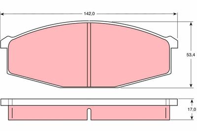 Brake Pad Set, disc brake TRW GDB747