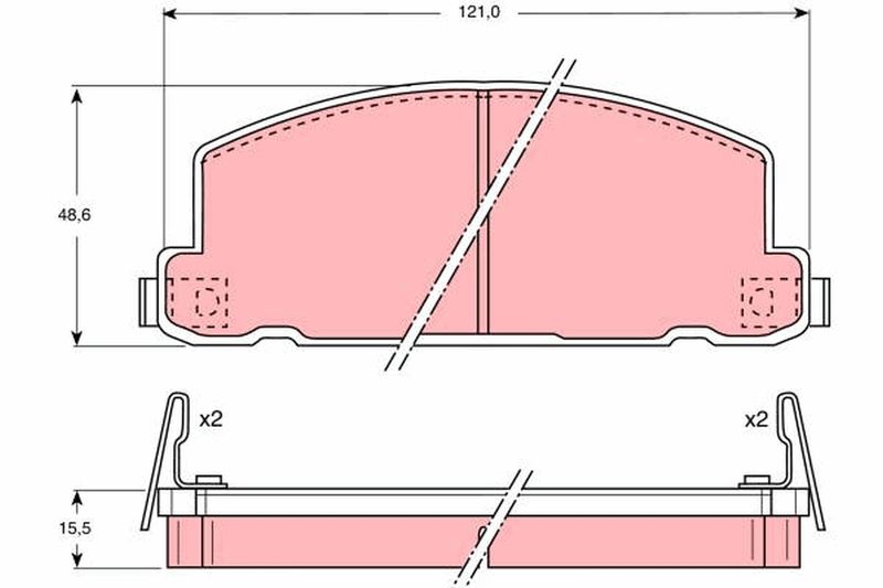 TRW GDB749 Brake Pad Set, disc brake
