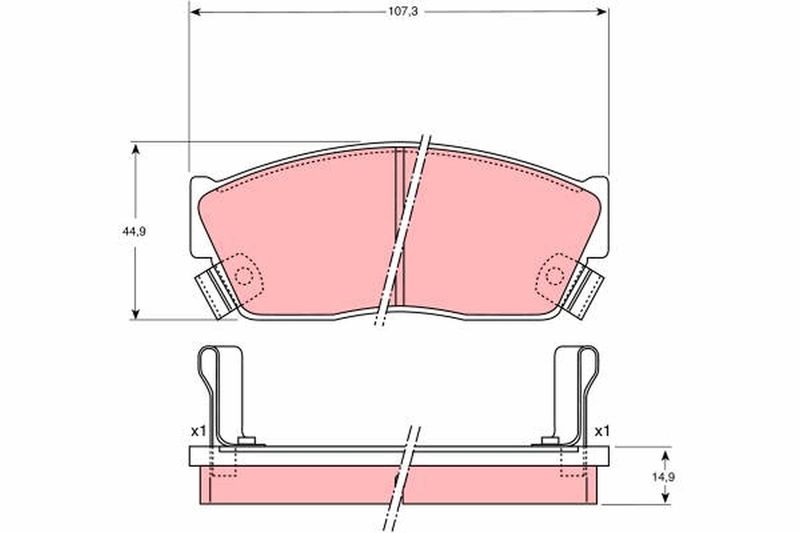 TRW GDB750 Brake Pad Set, disc brake