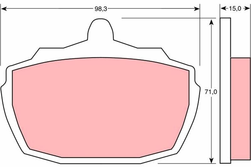 TRW GDB752 Brake Pad Set, disc brake