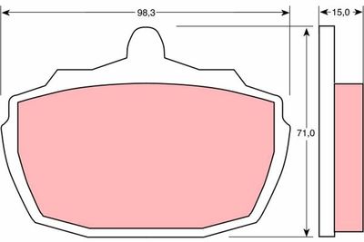 Brake Pad Set, disc brake TRW GDB752