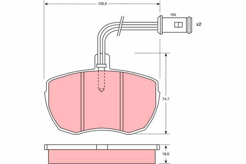TRW GDB759 Brake Pad Set, disc brake