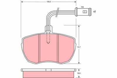 Brake Pad Set, disc brake TRW GDB759