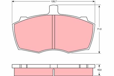 Brake Pad Set, disc brake TRW GDB760