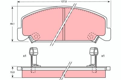Brake Pad Set, disc brake TRW GDB764