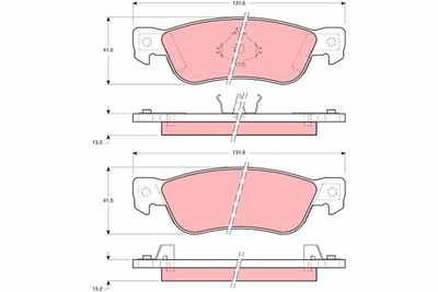 Brake Pad Set, disc brake TRW GDB768