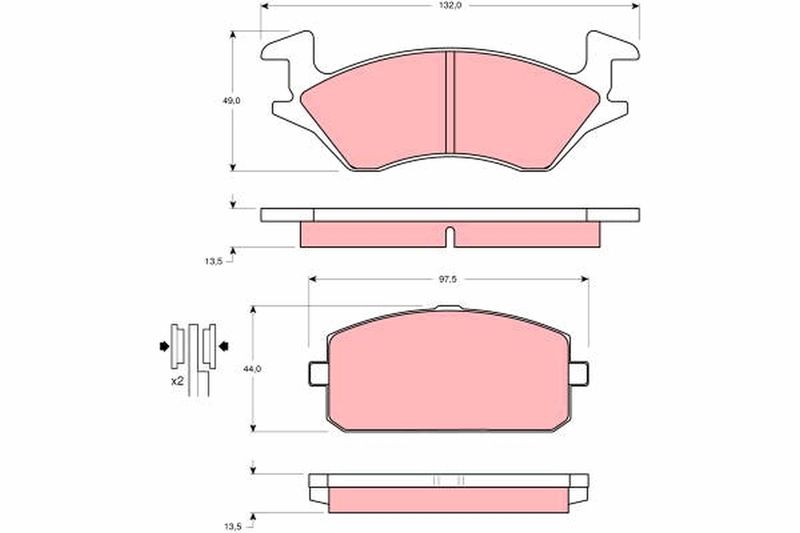 TRW GDB769 Brake Pad Set, disc brake
