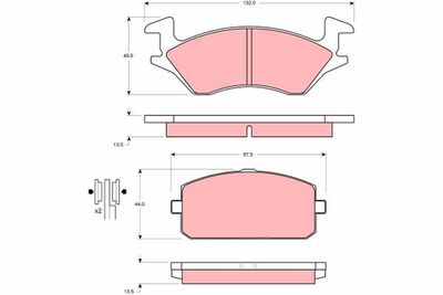 Brake Pad Set, disc brake TRW GDB769