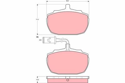 Brake Pad Set, disc brake TRW GDB771