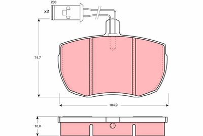 Brake Pad Set, disc brake TRW GDB779