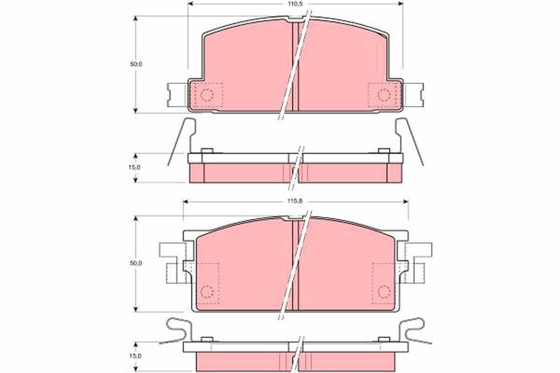 TRW GDB780 Brake Pad Set, disc brake
