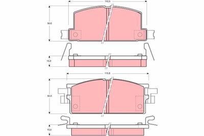 Brake Pad Set, disc brake TRW GDB780