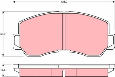 Brake Pad Set, disc brake TRW GDB785