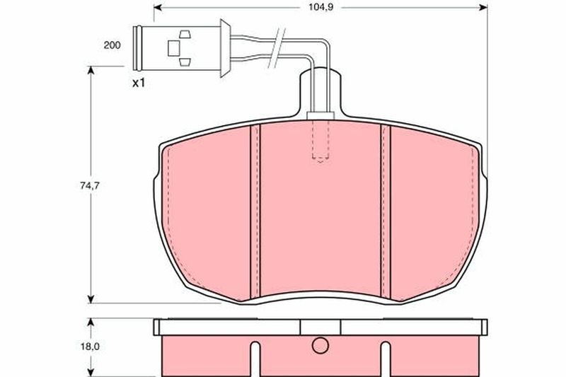 TRW GDB789 Brake Pad Set, disc brake