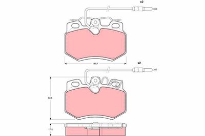 Brake Pad Set, disc brake TRW GDB790