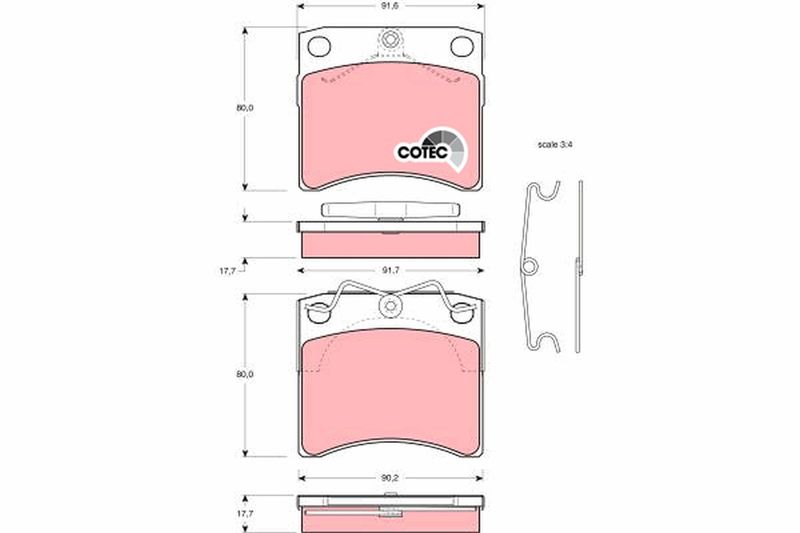 TRW GDB791 Brake Pad Set, disc brake