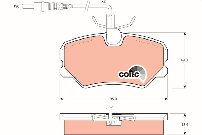 TRW GDB793 Brake Pad Set, disc brake
