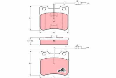 Brake Pad Set, disc brake TRW GDB794
