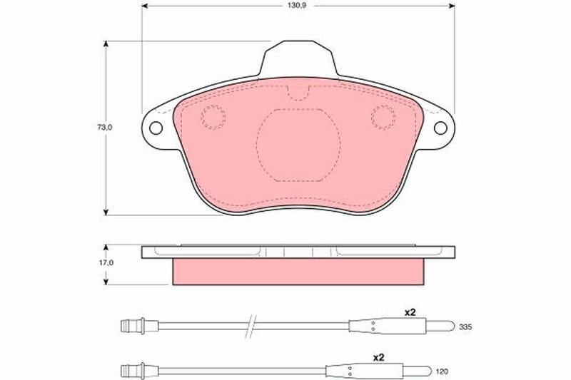 TRW GDB796 Brake Pad Set, disc brake