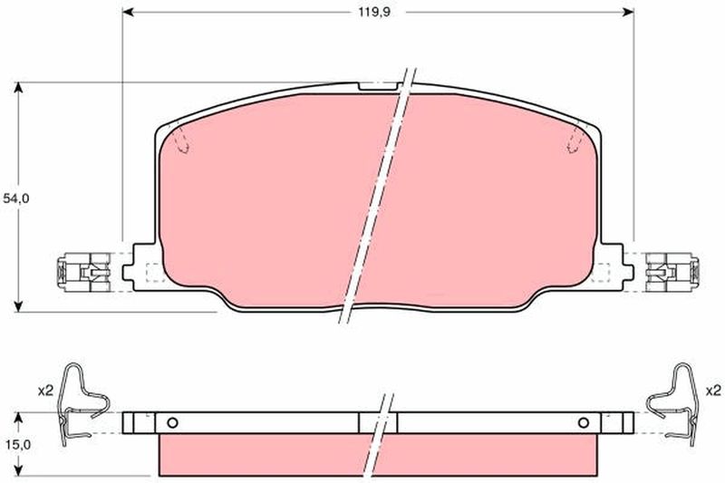 TRW GDB798 Brake Pad Set, disc brake