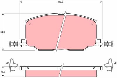 Brake Pad Set, disc brake TRW GDB798