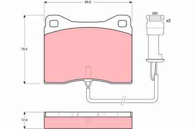 Brake Pad Set, disc brake TRW GDB802