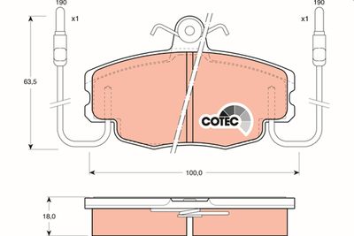 Brake Pad Set, disc brake TRW GDB807