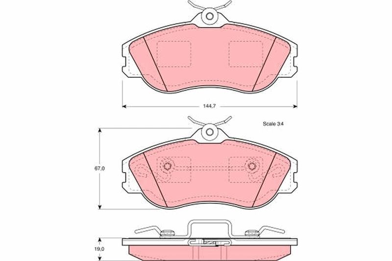 TRW GDB815 Brake Pad Set, disc brake
