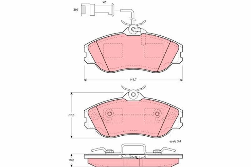 TRW GDB816 Brake Pad Set, disc brake