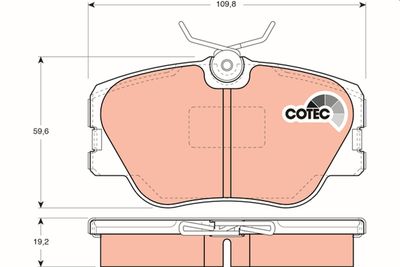 Brake Pad Set, disc brake TRW GDB818