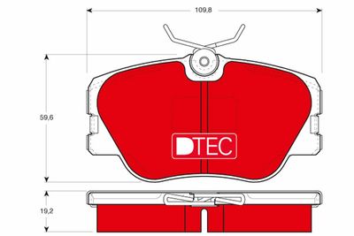 Brake Pad Set, disc brake TRW GDB818DTE