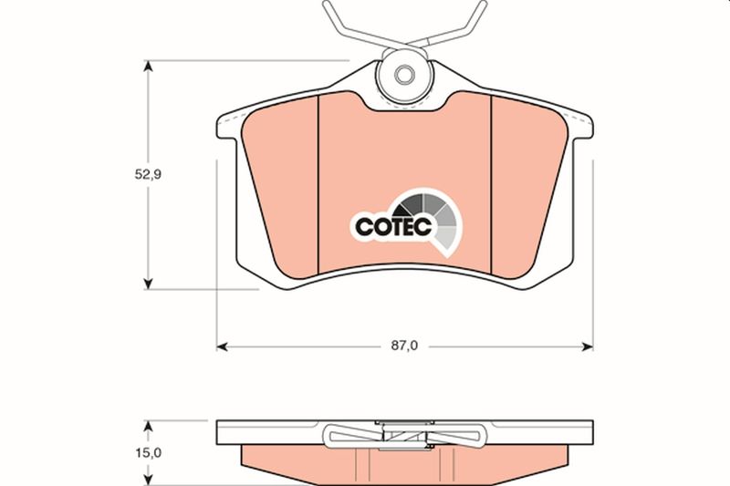 TRW GDB823 Brake Pad Set, disc brake