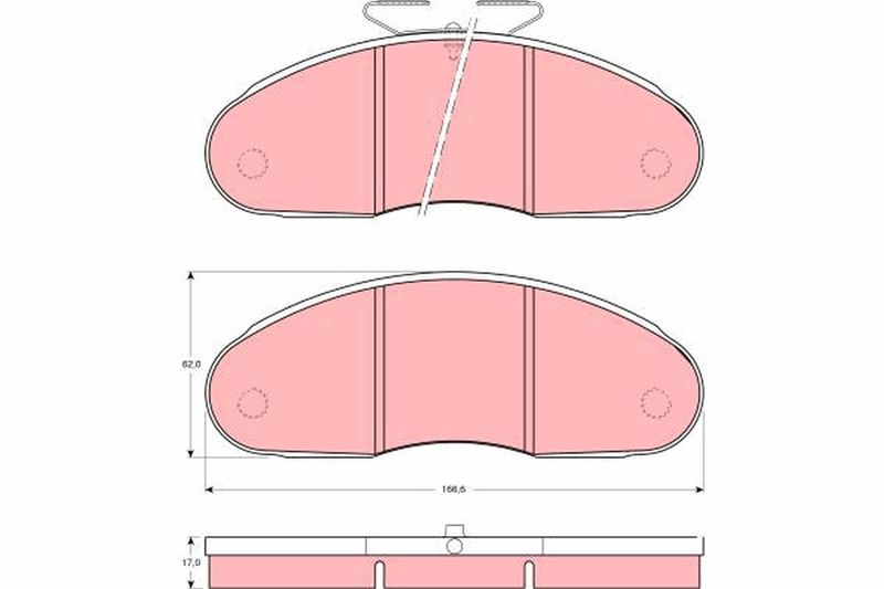 TRW GDB827 Brake Pad Set, disc brake
