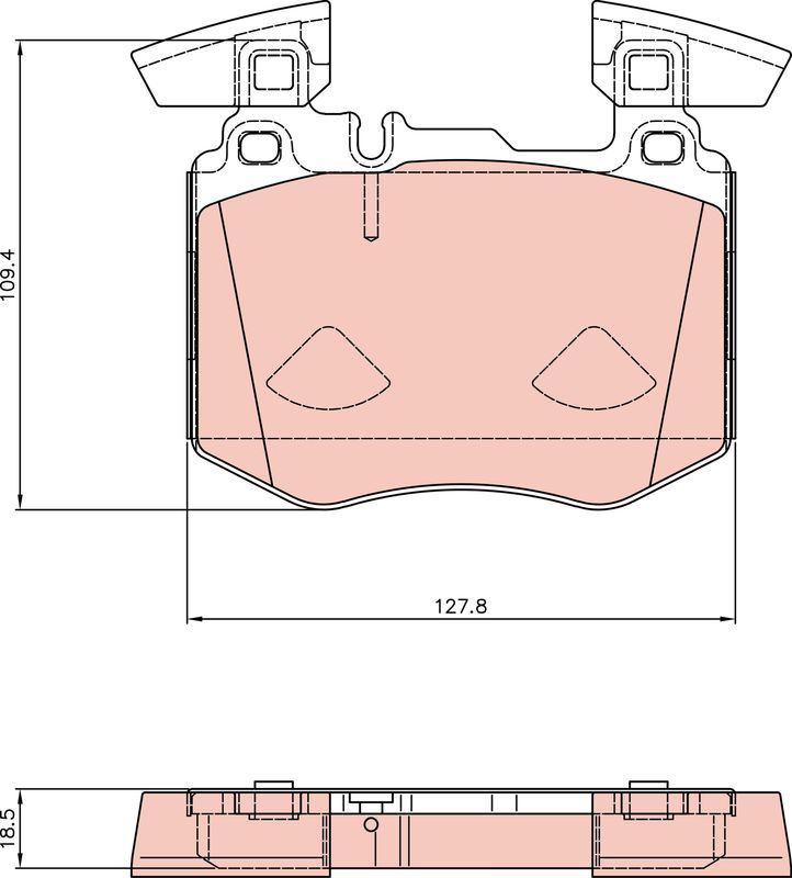 TRW GDB8310 Brake Pad Set, disc brake