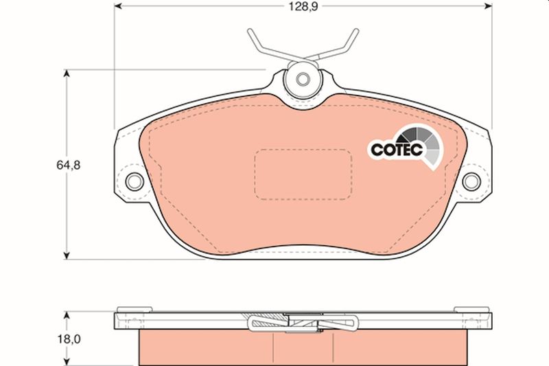 TRW GDB837 Brake Pad Set, disc brake