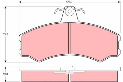 Brake Pad Set, disc brake TRW GDB846