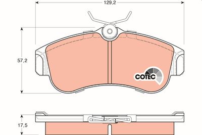 Brake Pad Set, disc brake TRW GDB848