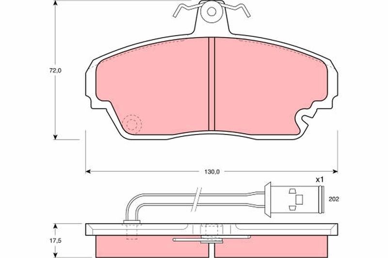 TRW GDB851 Brake Pad Set, disc brake