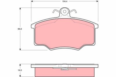 Brake Pad Set, disc brake TRW GDB863