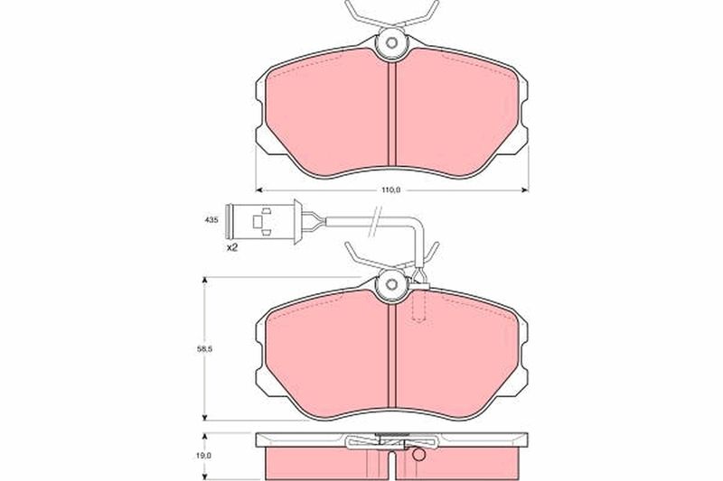 TRW GDB864 Brake Pad Set, disc brake