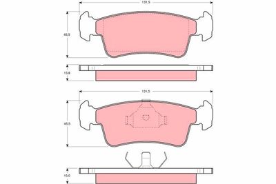 Brake Pad Set, disc brake TRW GDB867