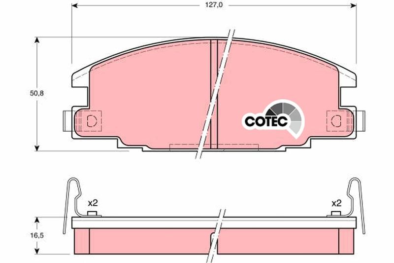 TRW GDB870 Brake Pad Set, disc brake