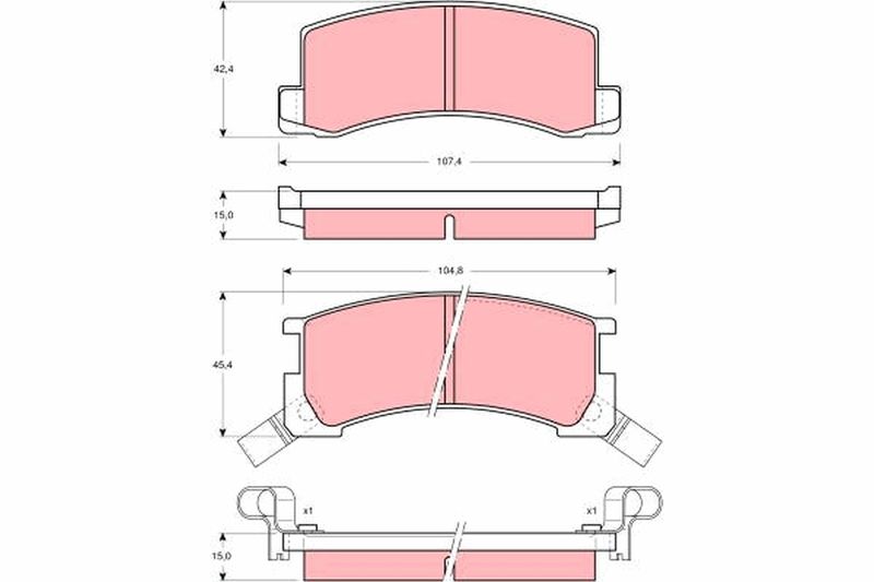 TRW GDB871 Brake Pad Set, disc brake