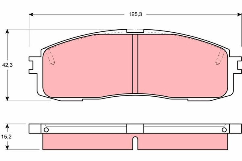 TRW GDB872 Brake Pad Set, disc brake